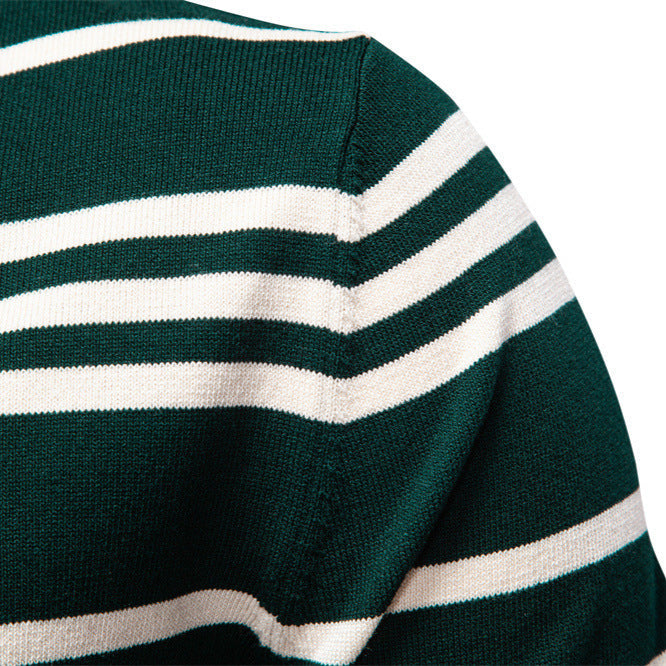 Everett | Mens Striped Polo Knit Sweater