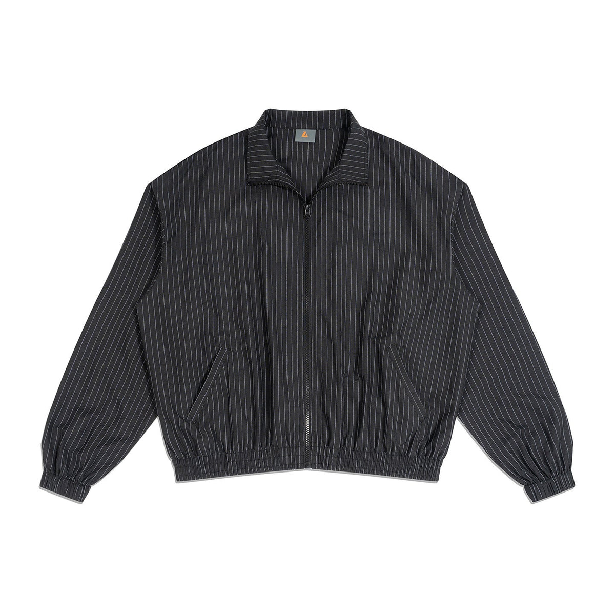 Ezra | Mens Striped Zip Track Lightweight Sports Jacket - Black