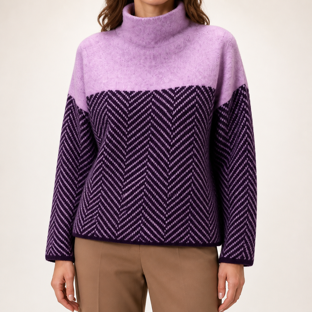 Fabienne | Womens Chunky Knit Jumper Knitted Warm Winter Sweater, Pink