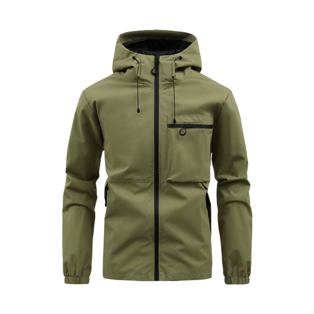 Fletcher | Mens Hooded Utility Workwear Jacket, Army Green
