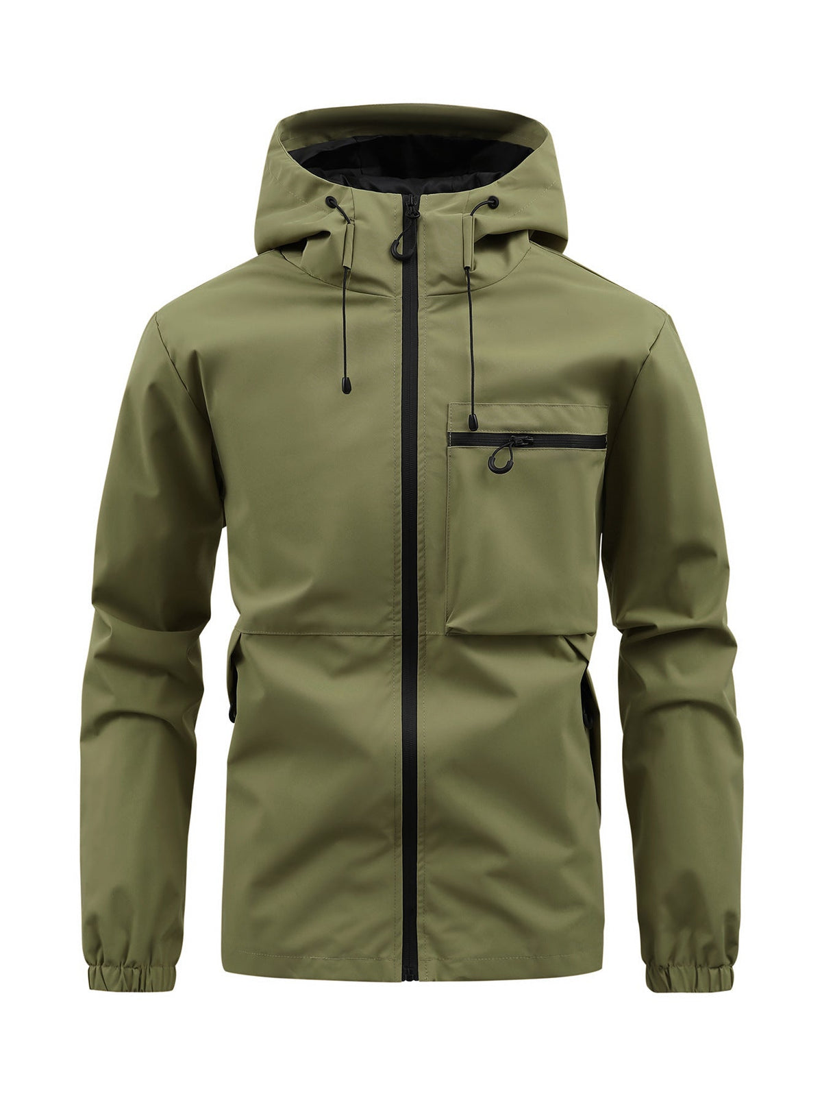 Fletcher | Mens Hooded Utility Workwear Jacket, Army Green
