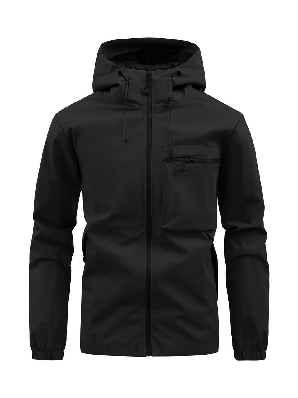 Fletcher | Mens Hooded Utility Workwear Jacket, Black