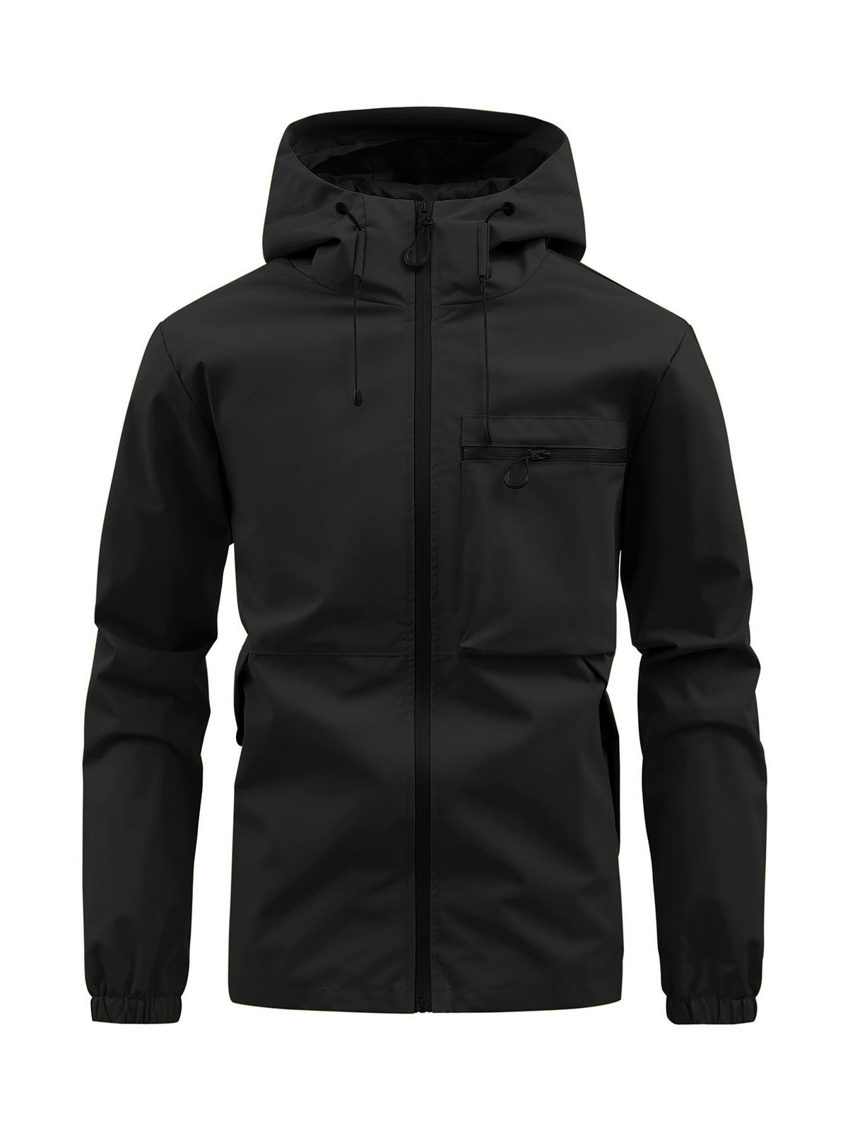 Fletcher | Mens Hooded Utility Workwear Jacket, Black