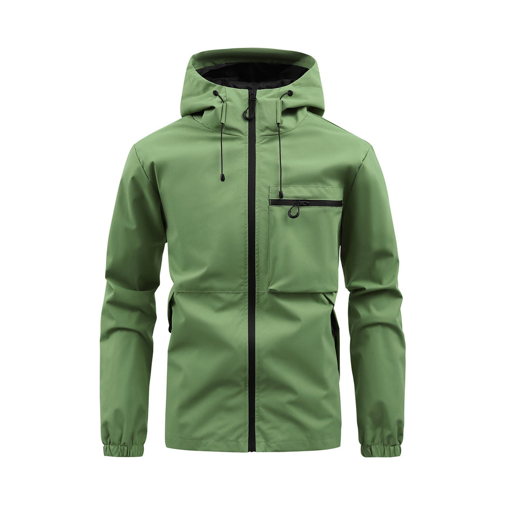 Fletcher | Mens Hooded Utility Workwear Jacket, Fruit Green