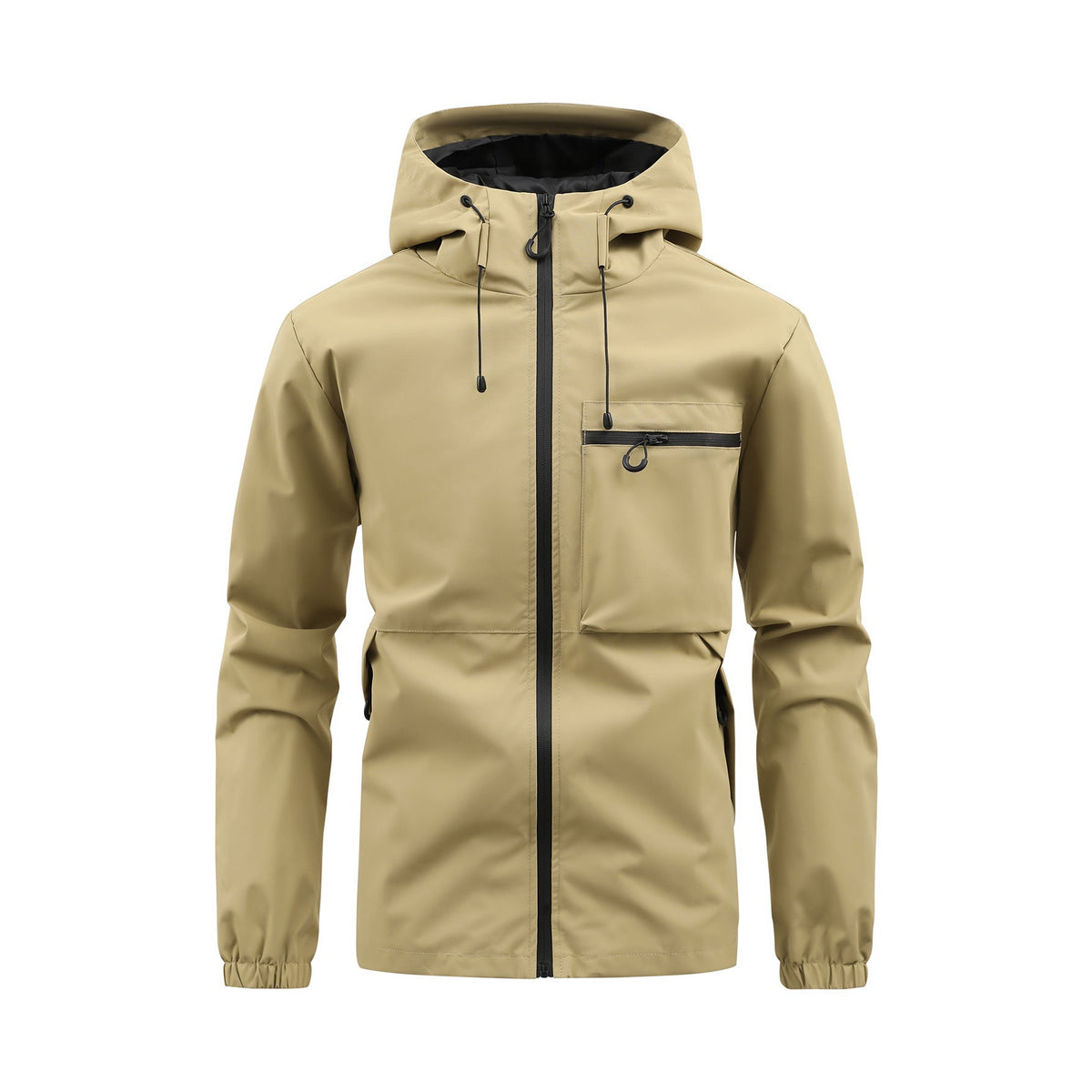 Fletcher | Mens Hooded Utility Workwear Jacket, Khaki