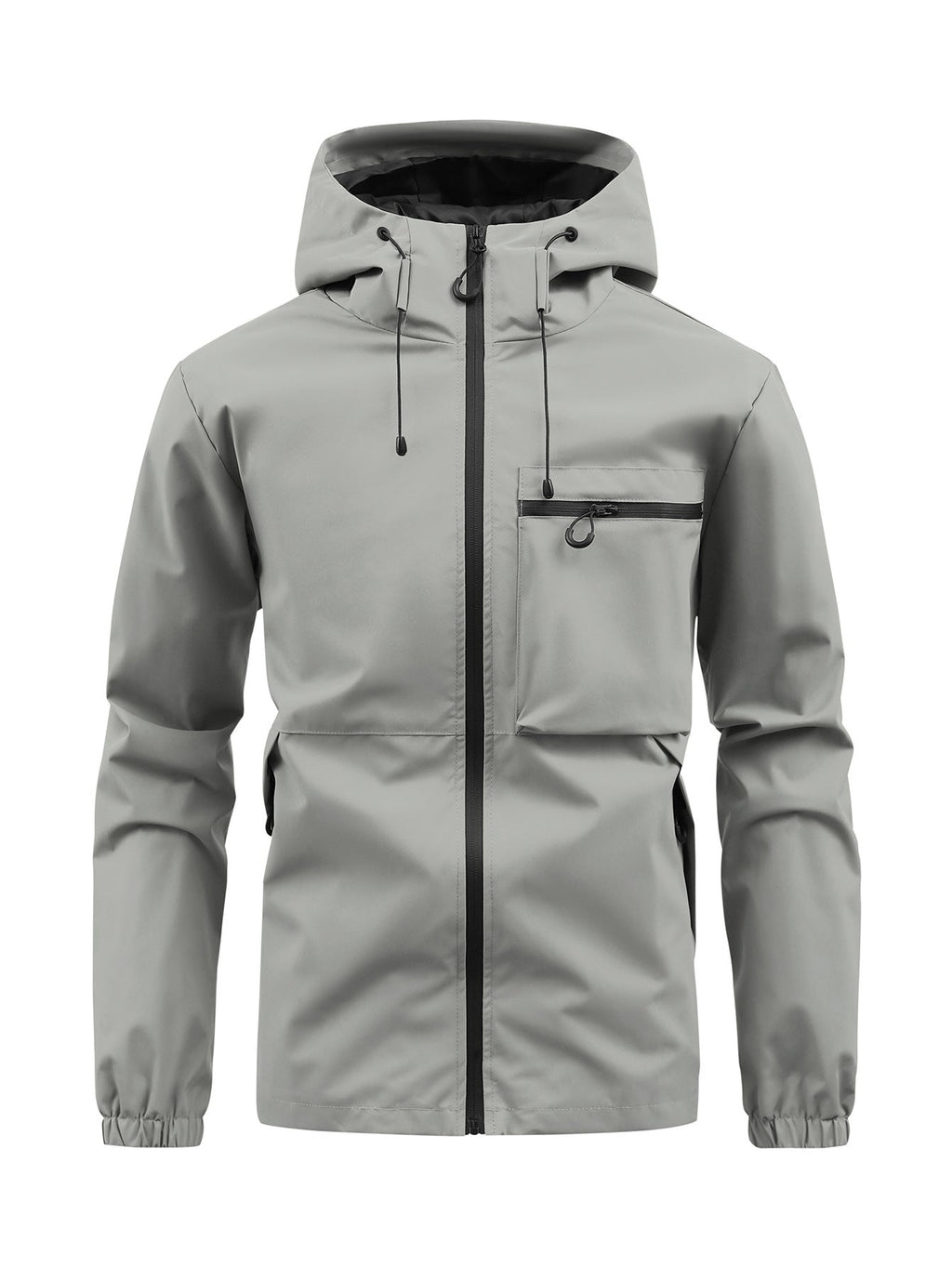 Fletcher | Mens Hooded Utility Workwear Jacket, Light Grey