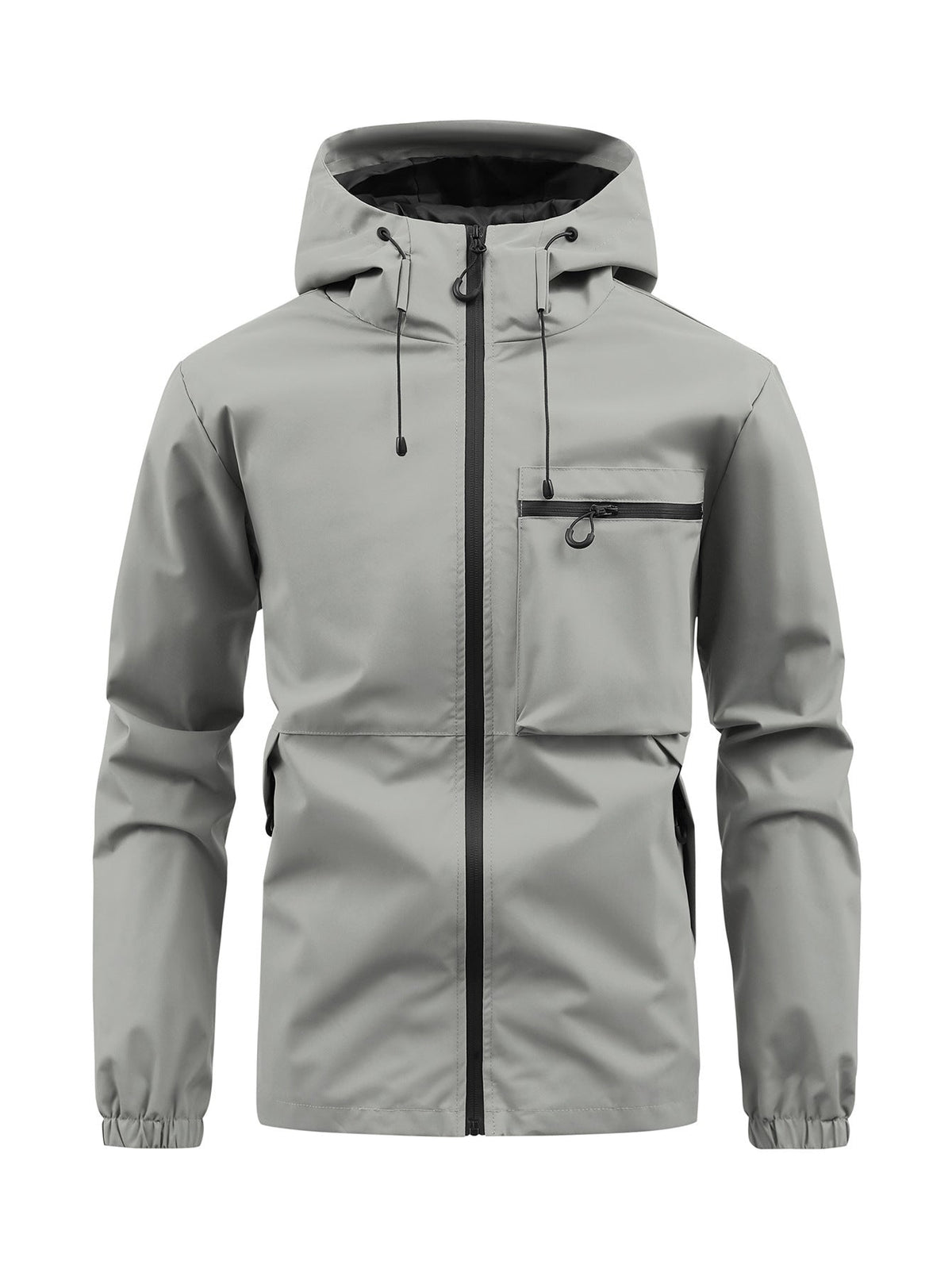 Fletcher | Mens Hooded Utility Workwear Jacket, Light Grey