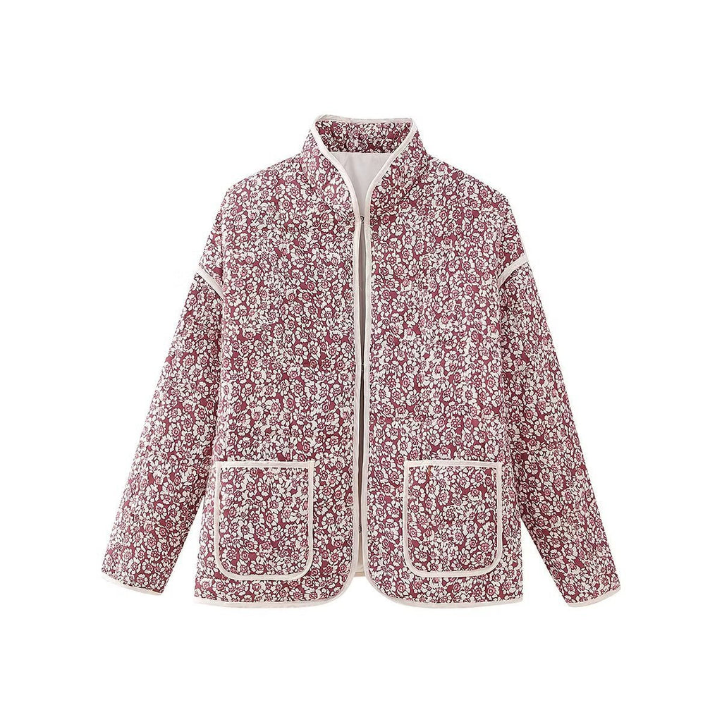 Fleur | Womens Printed Padded Cotton Lightweight Jacket - 1