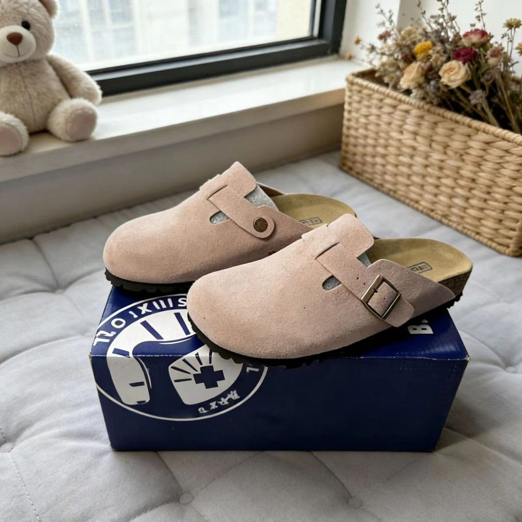 Foster | Leather Clogs Mules Closed Toe Platform Slippers Sandals - 3