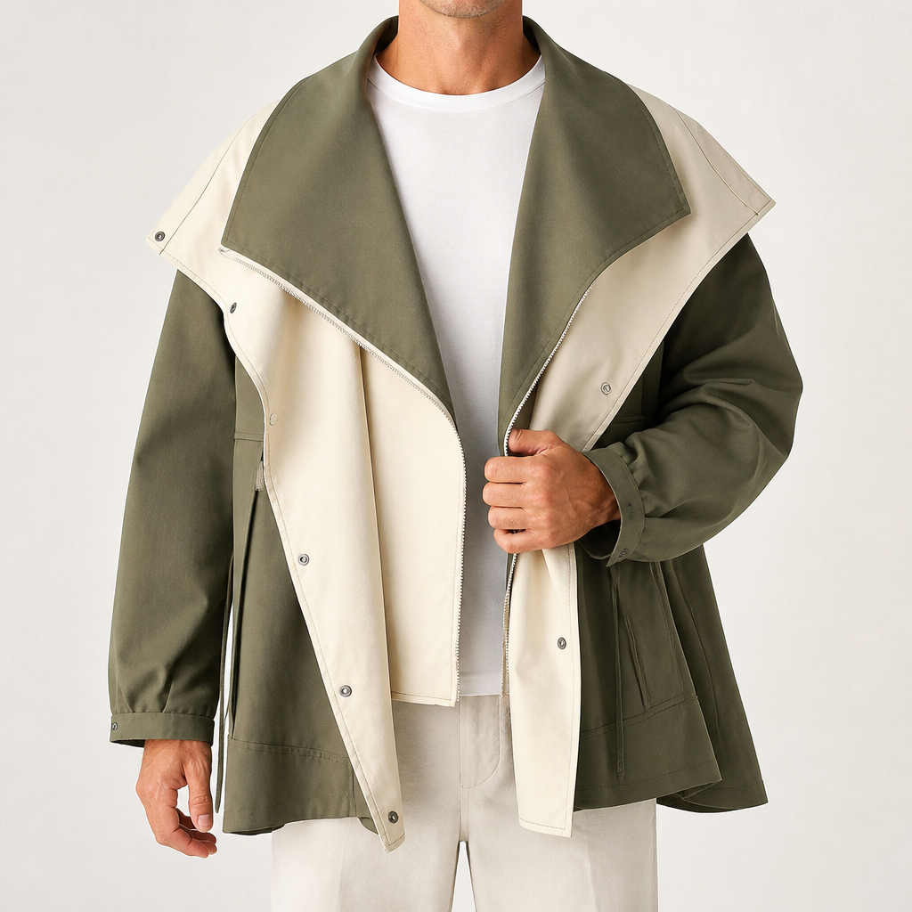 Gilbert | Mens Windbreaker Hooded Zip Lightweight Loose Jacket, Multi