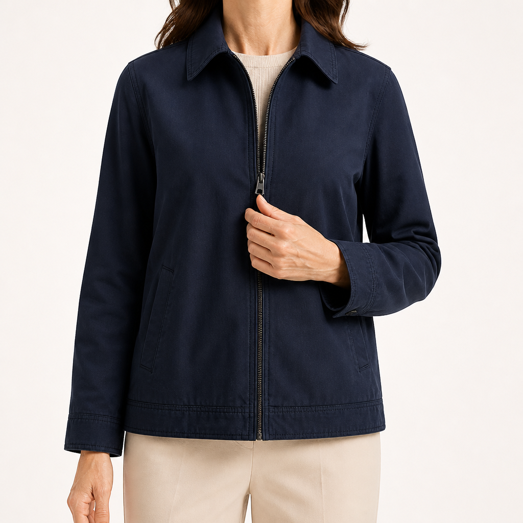 Gitte | Womens Jacket Casual Zip Up Outdoor Jacket, Navy