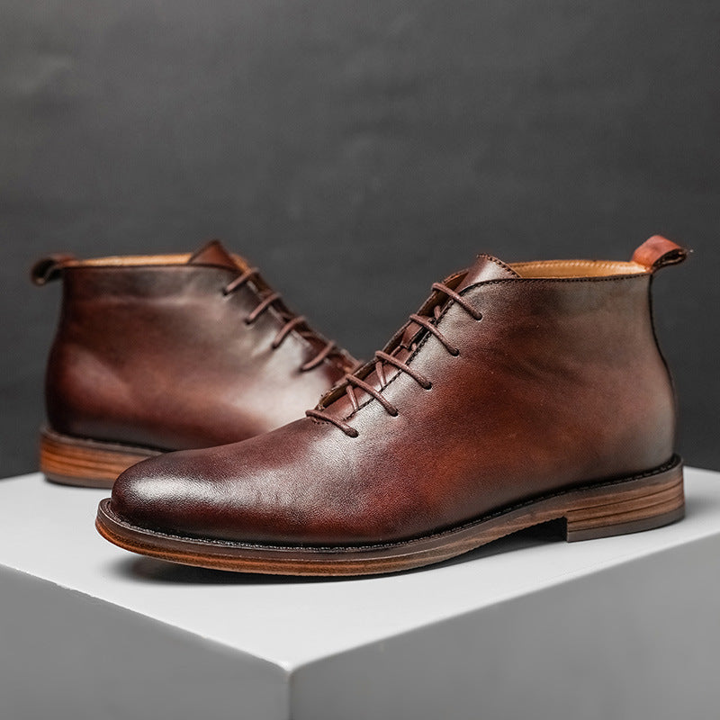 Grayson | Mens Retro High Top Leather Martin Boots - 3