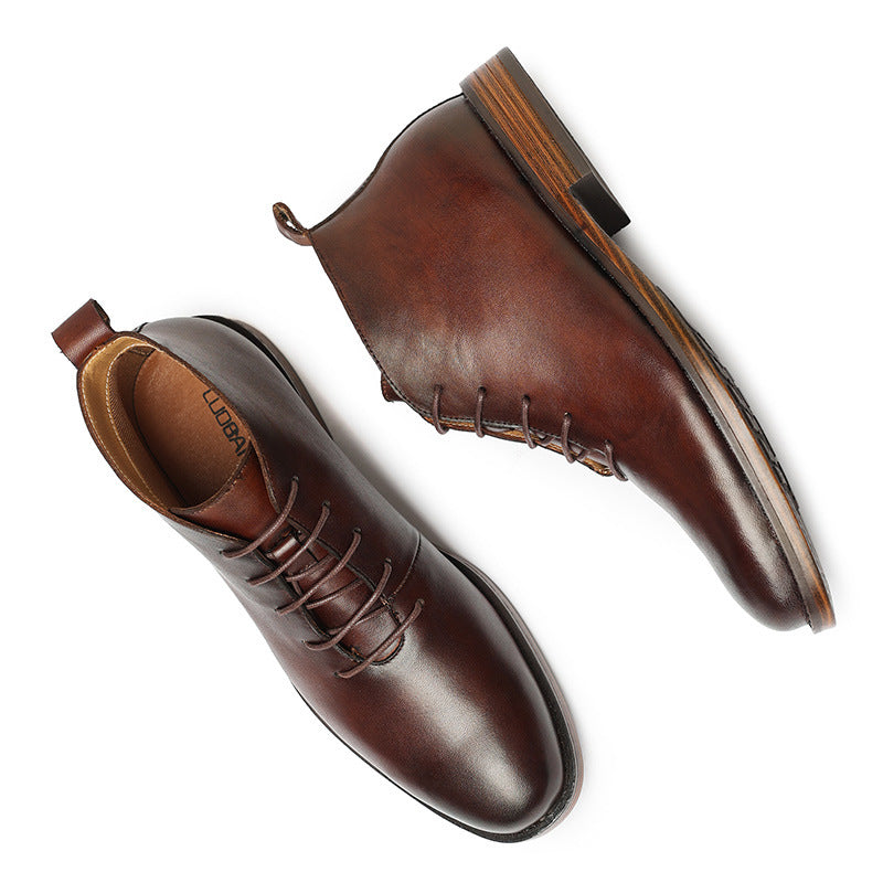 Grayson | Mens Retro High Top Leather Martin Boots - 5