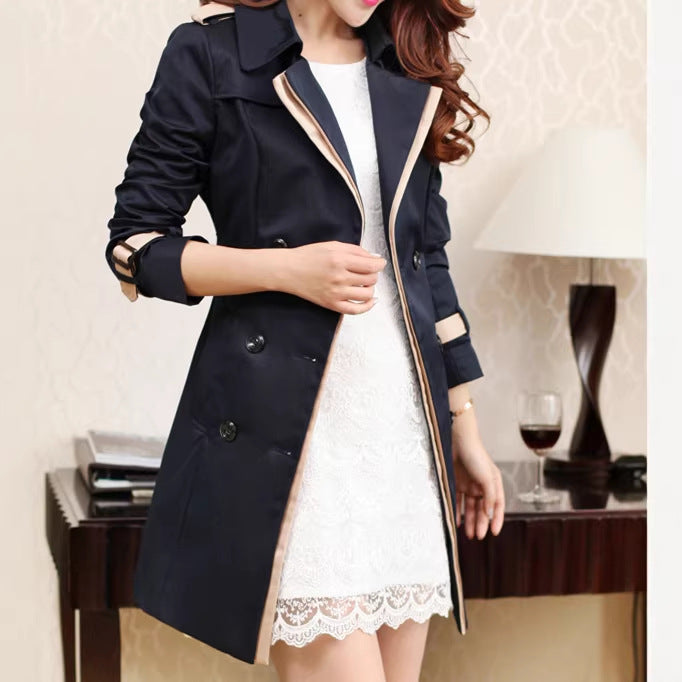 Greer | Womens Double Breasted Trench Coat, Black