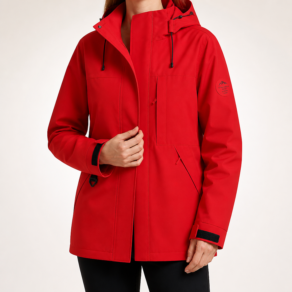 Griffin | Womens Waterproof Jacket Ski 3 In 1 Windproof Hooded Winter Coat, Red 2