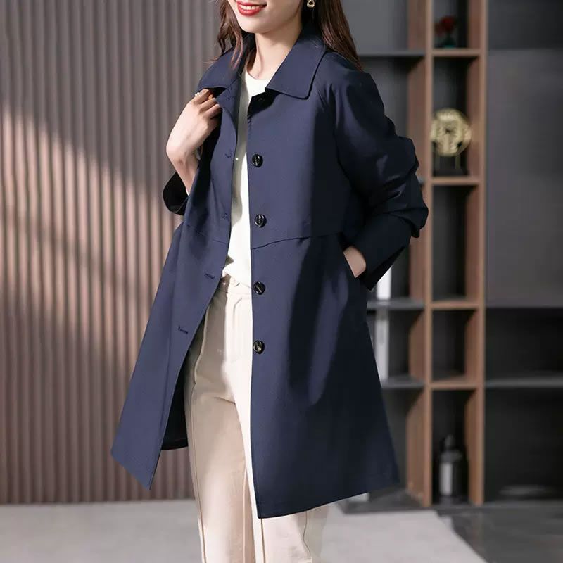 Halle | Womens Belted Mid Length Trench Coat - 2