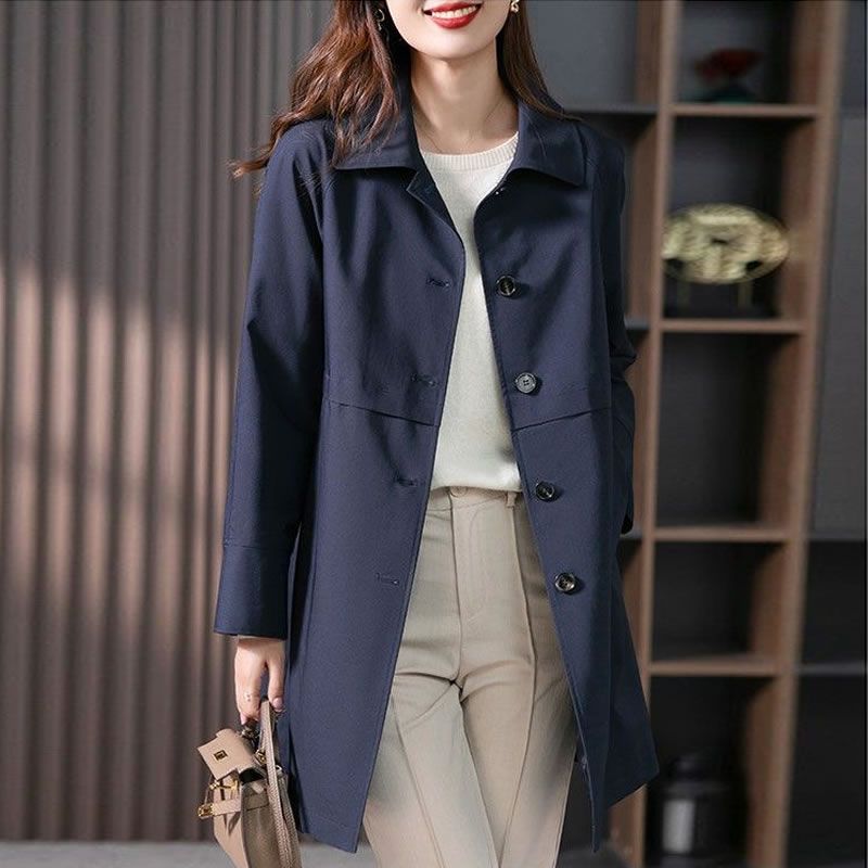 Halle | Womens Belted Mid Length Trench Coat - 4