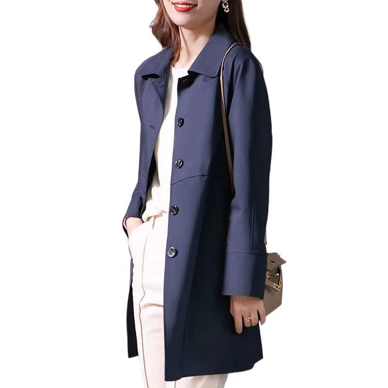 Halle | Womens Belted Mid Length Trench Coat - 5