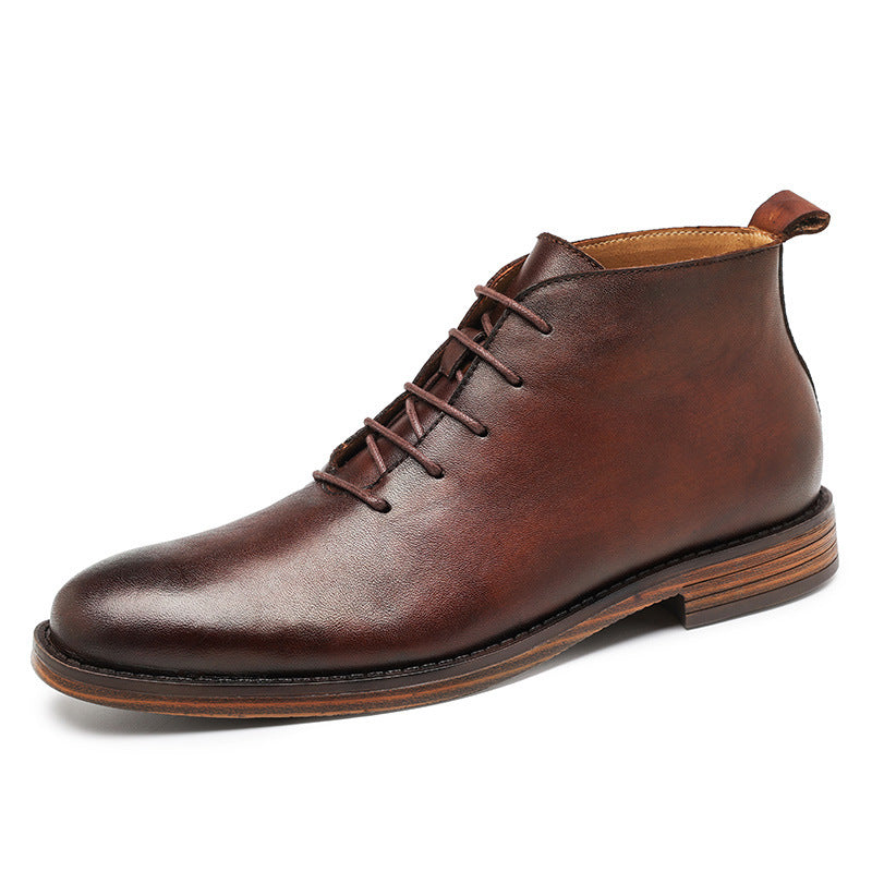 Harlow | Mens Retro Lace Up Leather Ankle Boots - 1