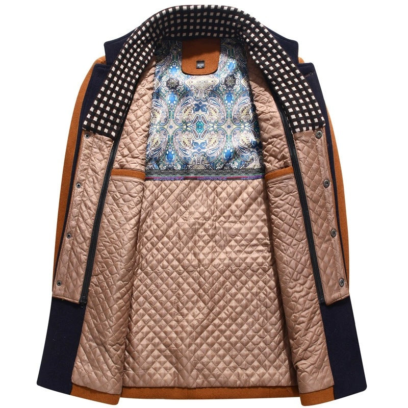 Hollis | Mens Wool Blend Scarf Collar Winter Coat