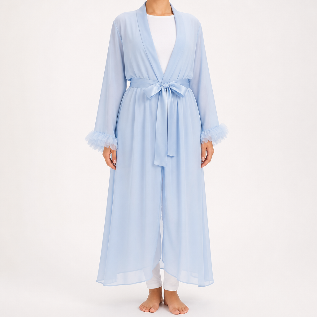 Horatio | Womens Lace Sheer Nightgown Lingerie Loungewear Nightdress Nightwear, Light Blue