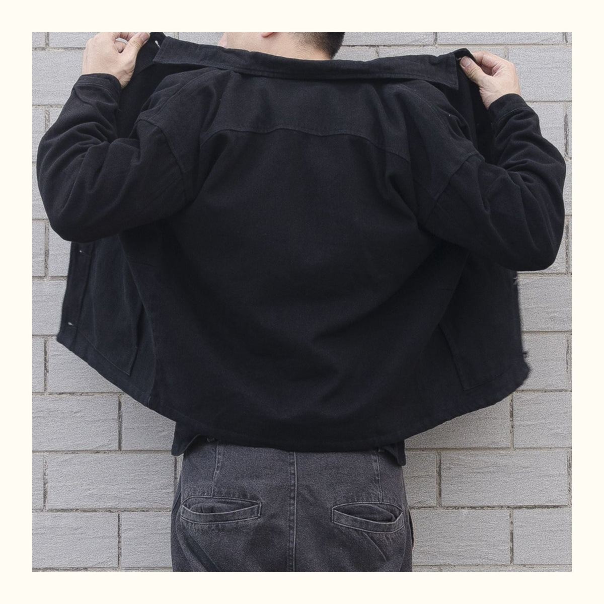 Hugo | Mens Black Denim Workwear Jacket Winter Autumn Overshirt - 3