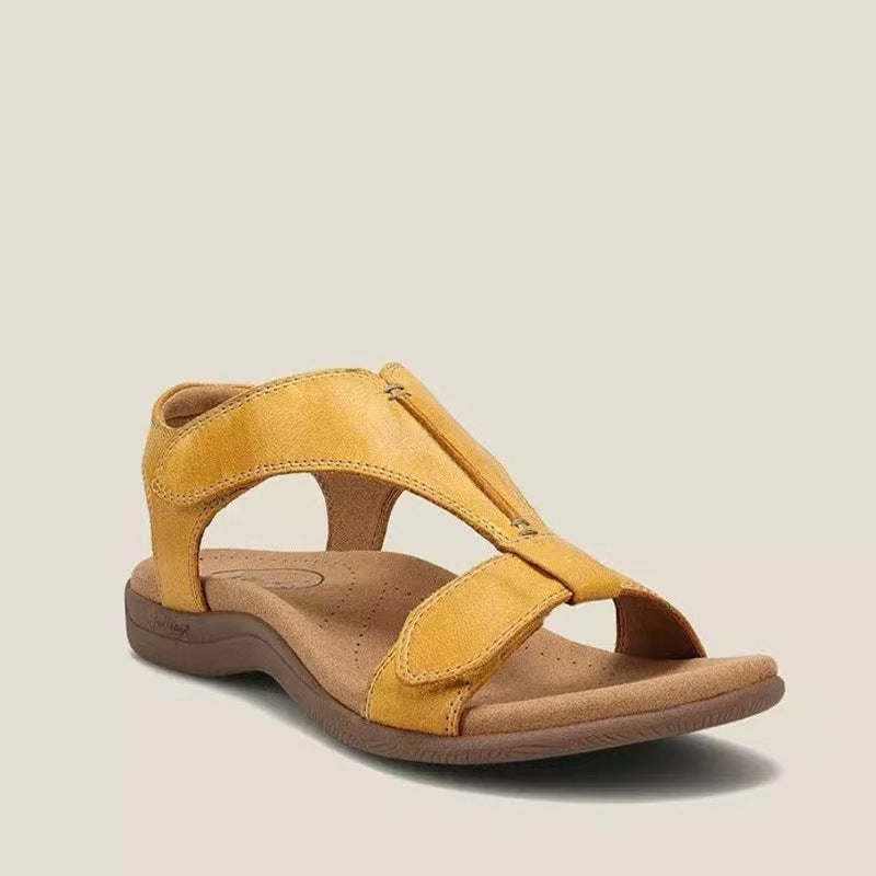 Indira | Womens Flat Hook and Loop Massage Beach Sandals - 3