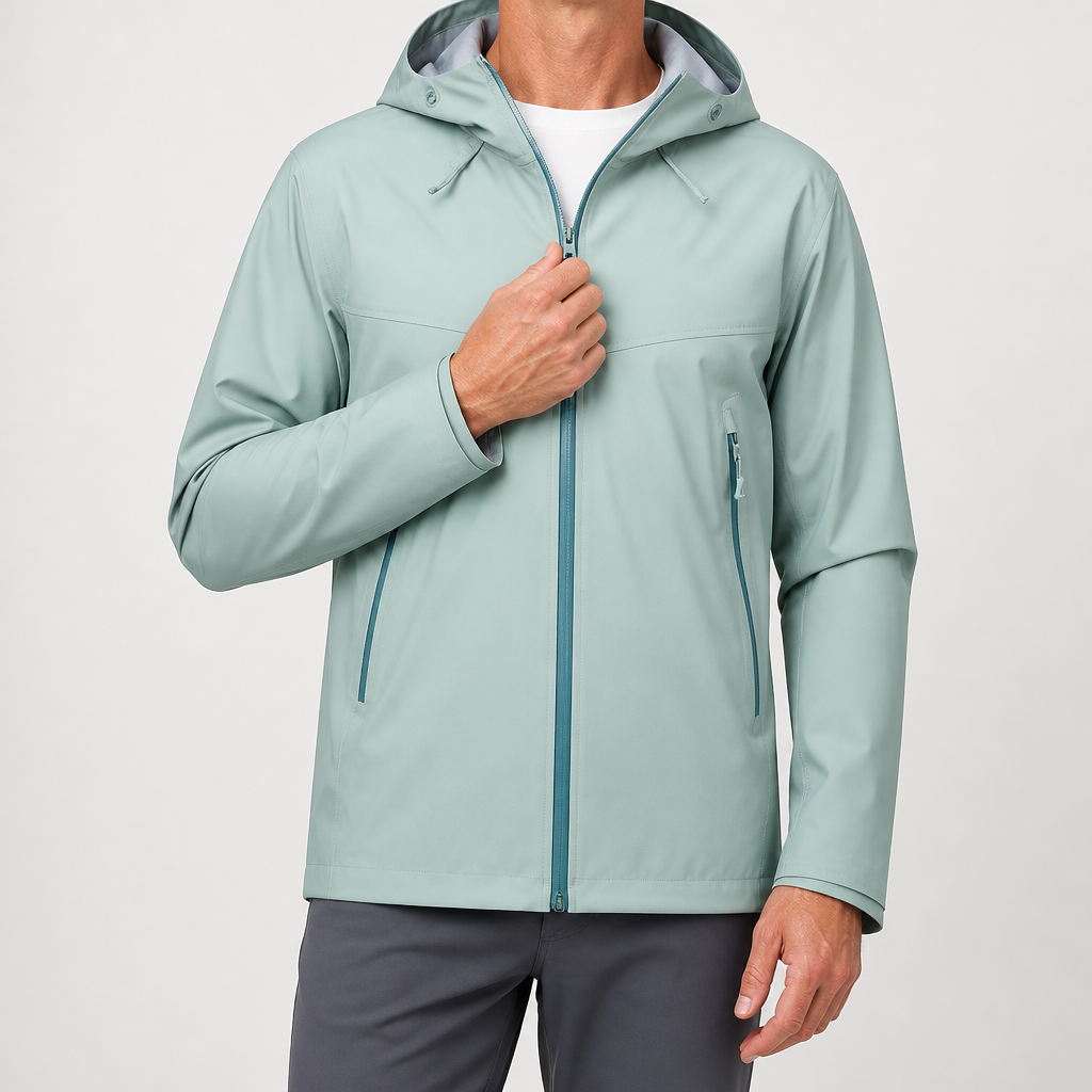 Ines | Mens Waterproof Jacket Hardshell Windproof Mountaineering Outdoor Coat, Green