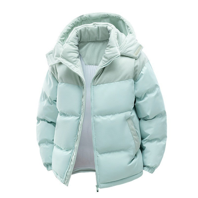 Ira | Mens Padded Fleece Lined Winter Warm Quilted Puffer Jacket - Light Green