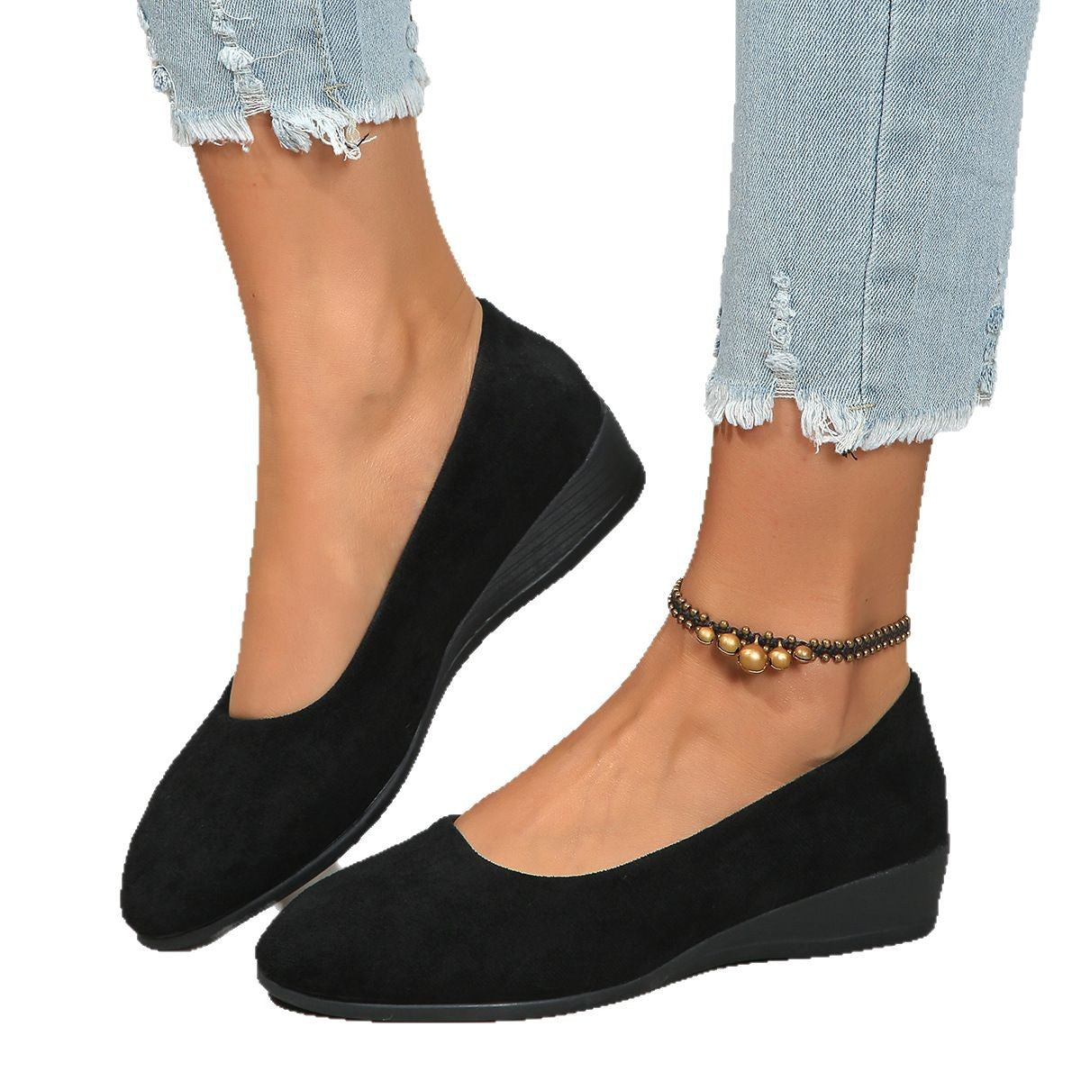 Isadora | Womens Pointed Toe Wedge Loafers Casual Shoes - 13