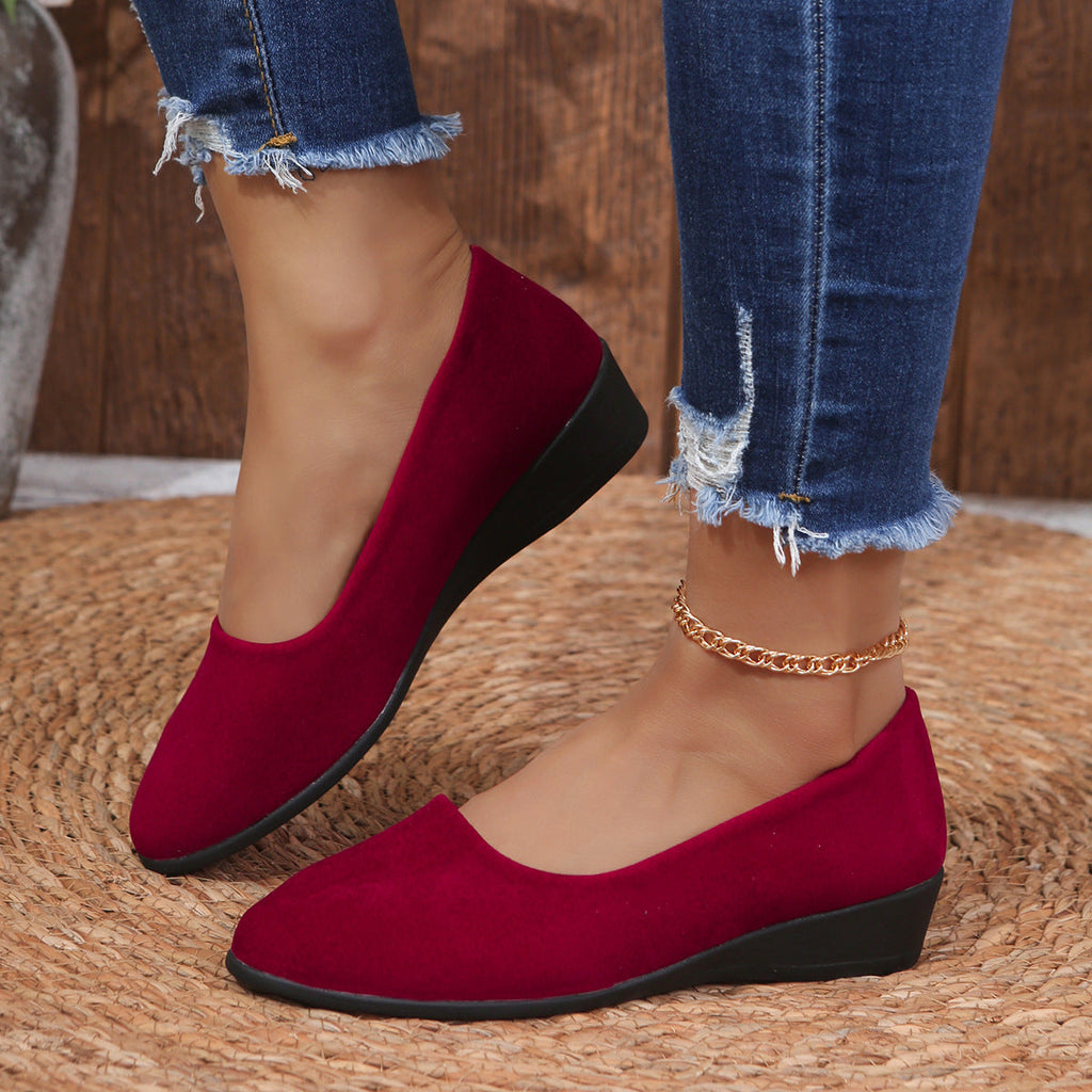 Isadora | Womens Pointed Toe Wedge Loafers Casual Shoes - 14