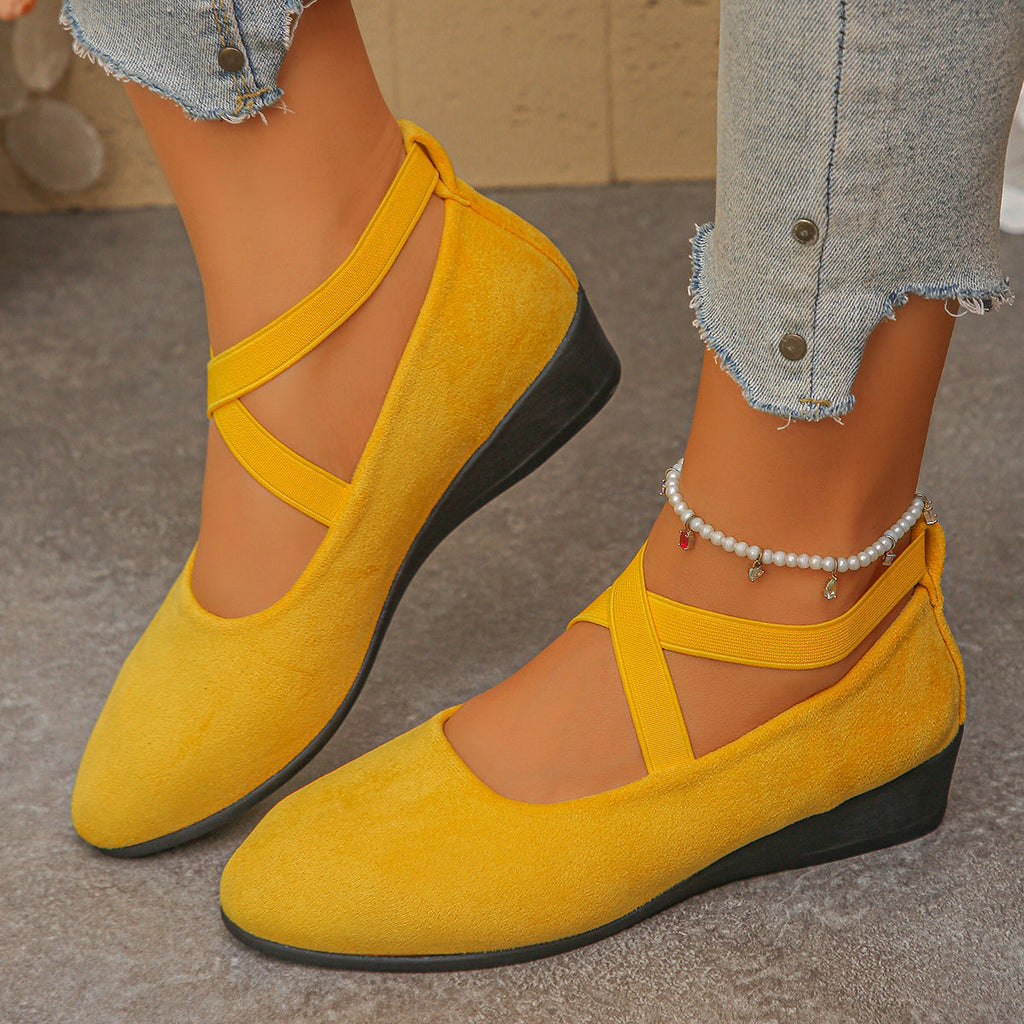 Isadora | Womens Pointed Toe Wedge Loafers Casual Shoes - 19