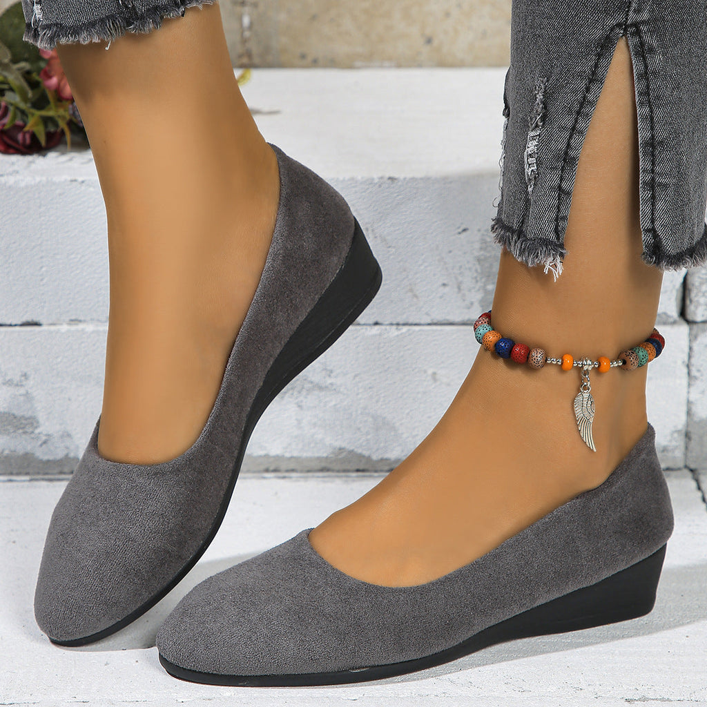Isadora | Womens Pointed Toe Wedge Loafers Casual Shoes - 5