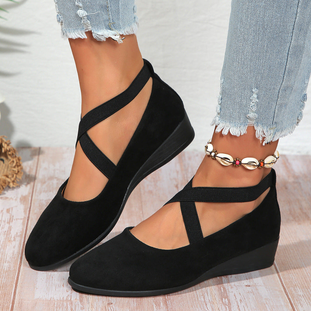 Isadora | Womens Pointed Toe Wedge Loafers Casual Shoes - 8