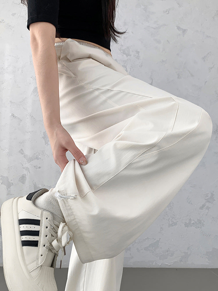 Isla | Womens High Waisted Wide Leg Drape Workwear Trousers Pants - 4