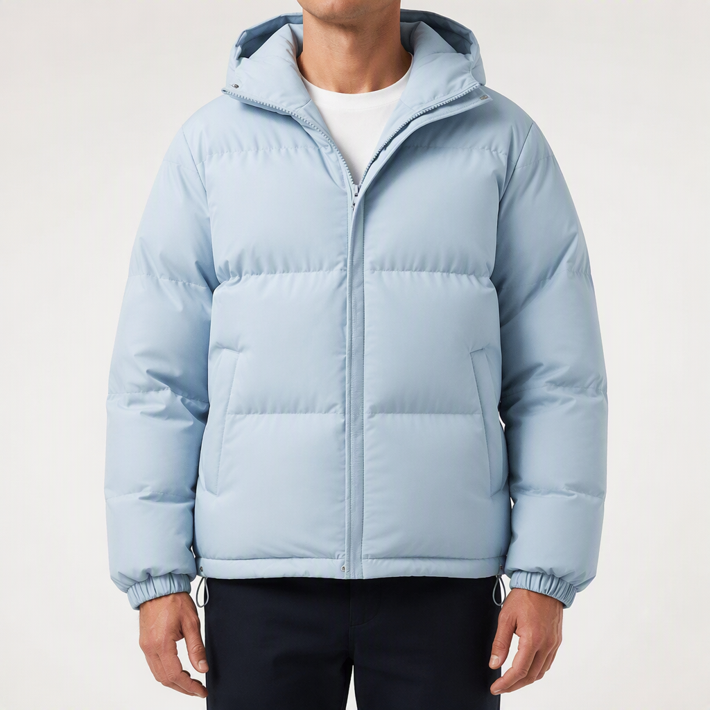 Ivo | Mens Winter Padded Warm Thickened Stand Collar Coat, Blue