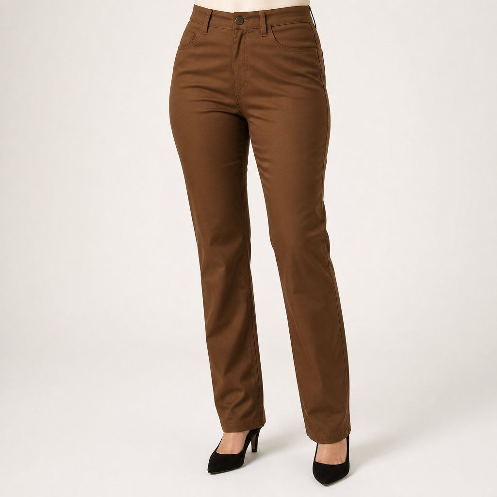 Jansen | Womens Trousers Wide Leg High Waisted Casual Pants, Design 1