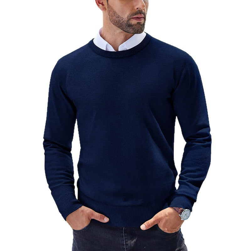Jethro | Mens Casual Slim Fit Knitted Round Neck Pullover Sweater - 4