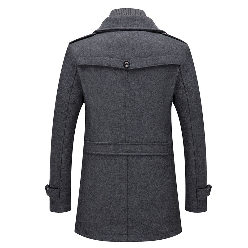 Jules | Mens Wool Double Collar Winter Coat