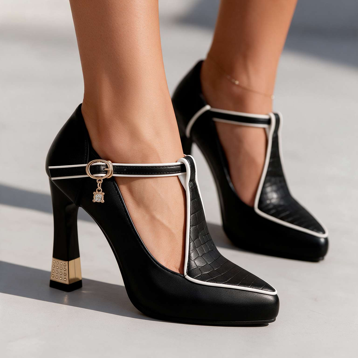 Katelynn Mary Jane Heels in Black