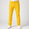 Kester | Mens Slim Fit Stretch Denim Casual Skinny Jeans, Yellow