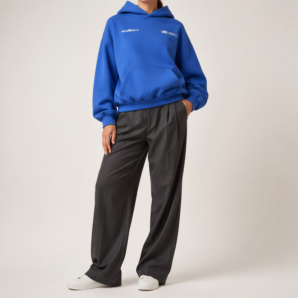 Leif | Womens Hoodies Hooded Sweatshirt Letter Print Long Sleeve Jacket, Royal Blue 2