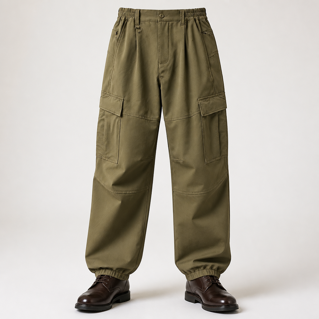 Leon | Mens Cargo Trousers Windproof Fleece Lined Outdoor Tactical Pants, Camel