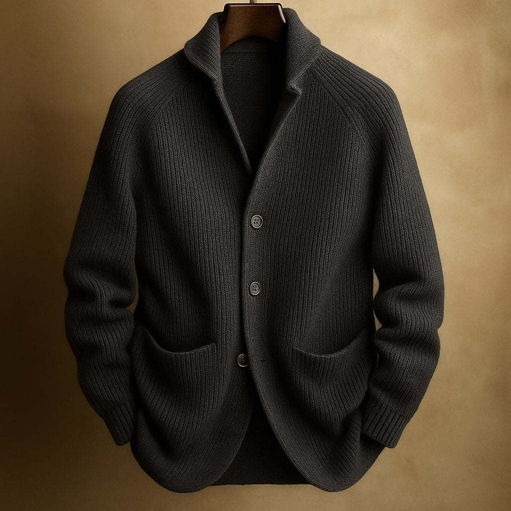Leopold | Mens Three Button Notch Lapel Cardigan Gentleman Knit - 4