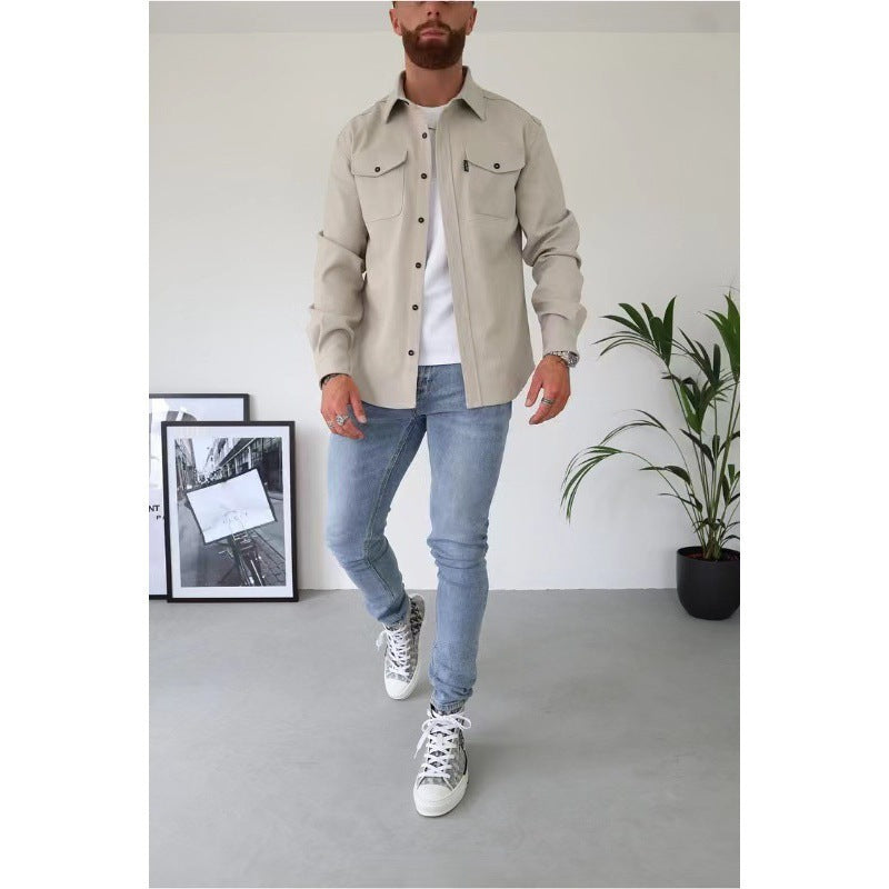 Lionel | Mens Long Sleeve Button Up Shirt Jacket