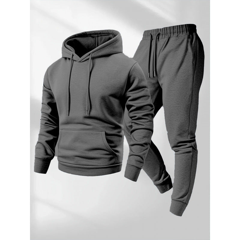 Lucius | Mens Casual Autumn Winter Long Sleeve Pullover Cotton Shirt - Dark Grey
