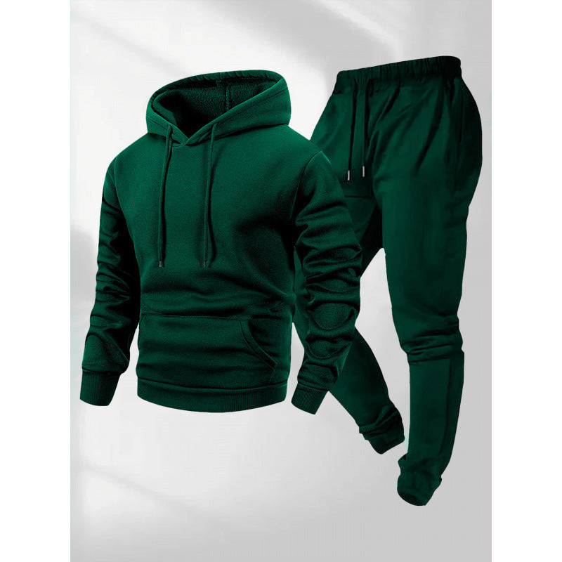 Lucius | Mens Casual Autumn Winter Long Sleeve Pullover Cotton Shirt - Green