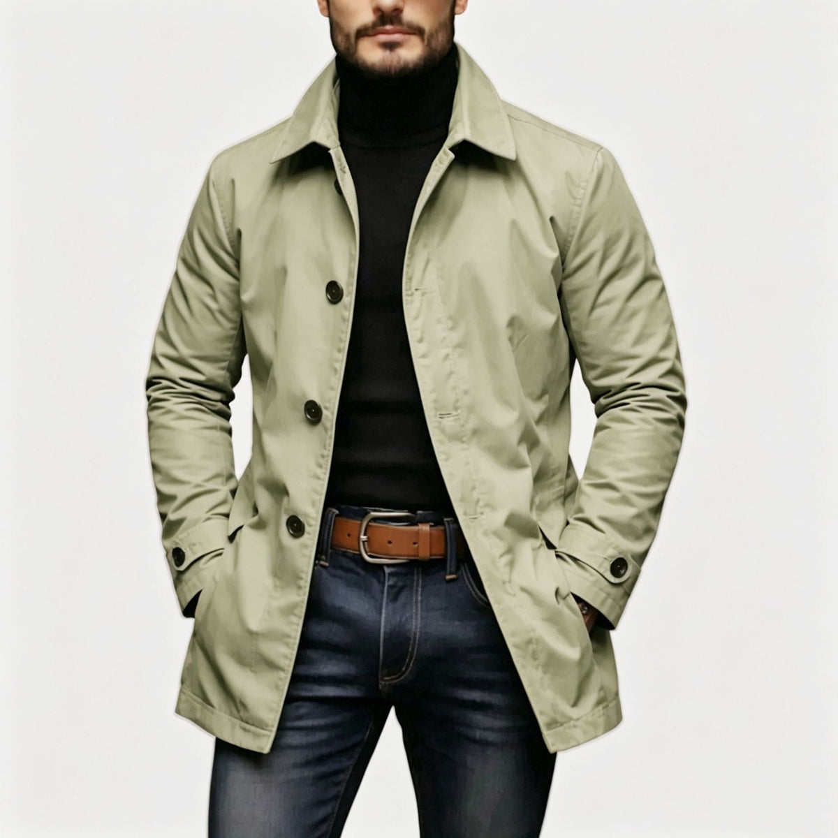 Magnus | Mens Waterproof Windbreaker Jacket, Khaki