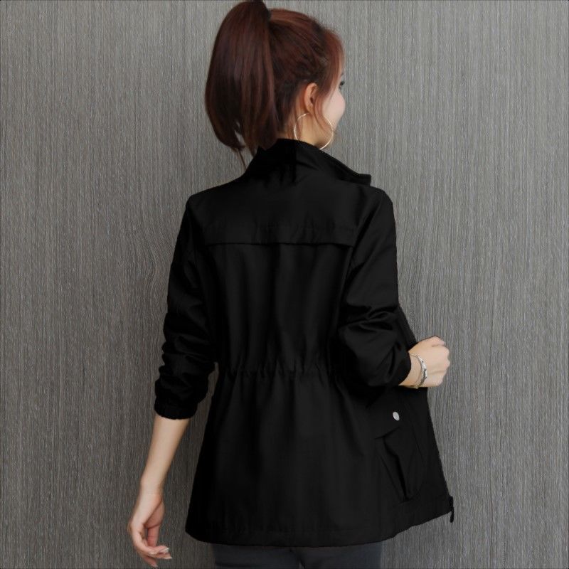 Marguerite | Womens Drawstring Waist Wool Blend Coat - Black