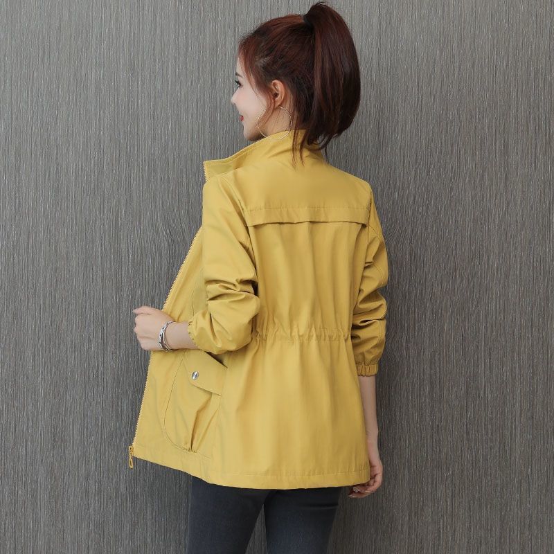 Marguerite | Womens Drawstring Waist Wool Blend Coat - Yellow